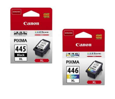 Canon PG445XL / CL446XL (High Yield) Ink Cartridge Bundle - Genuine