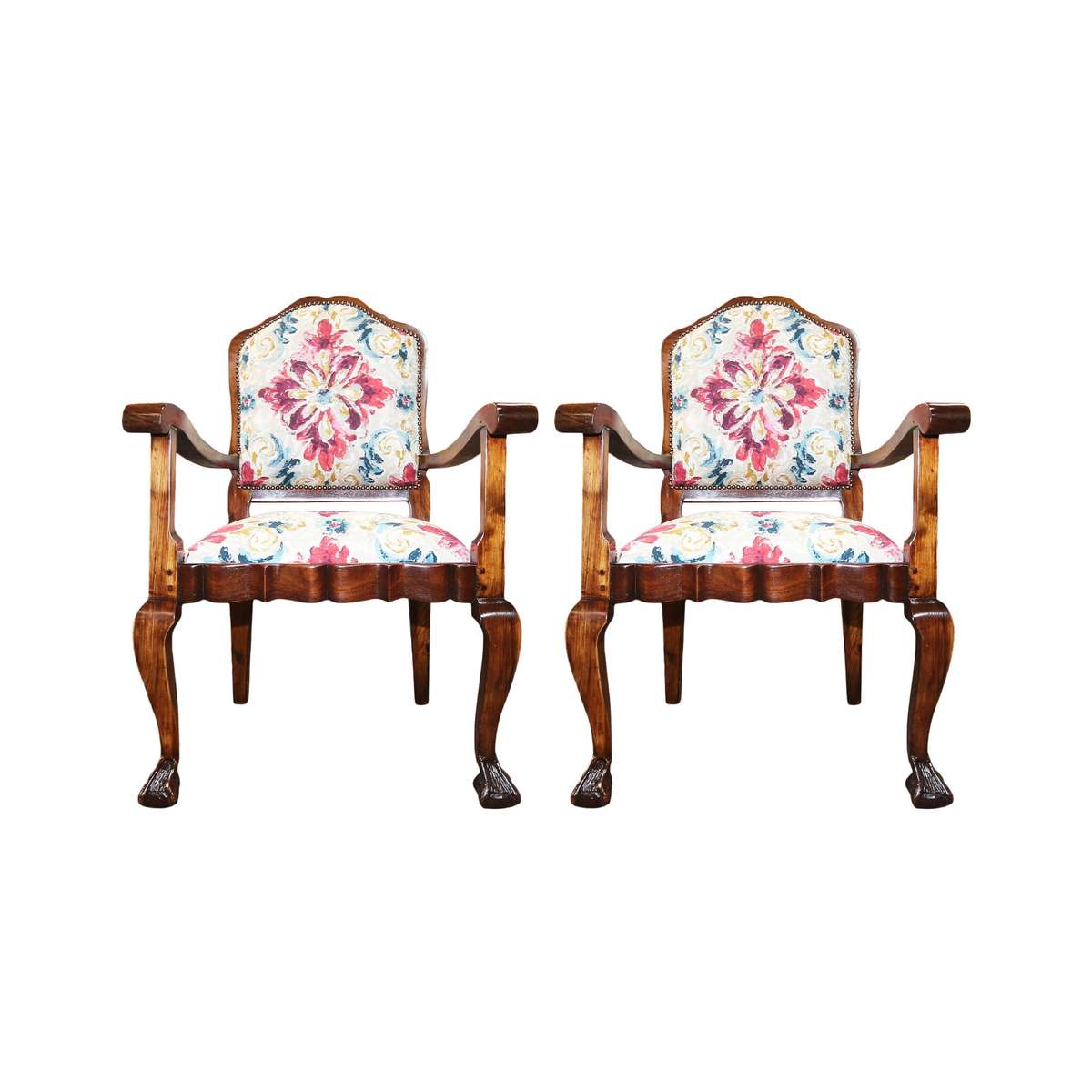 Antique Imbuia Ball and Claw Chairs