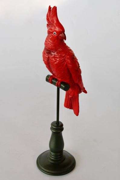 Red Parrot On Stand