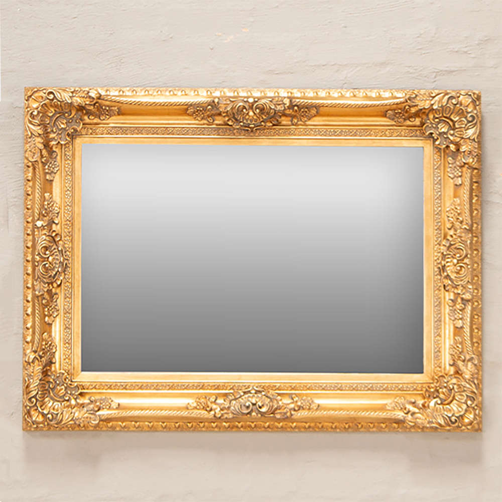 Rectangular Gold framed Mirror