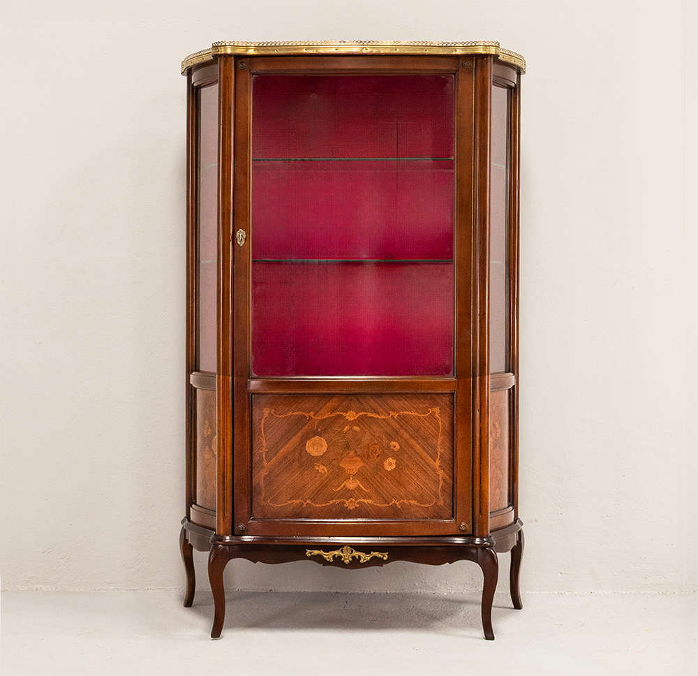 French Walnut Display Unit