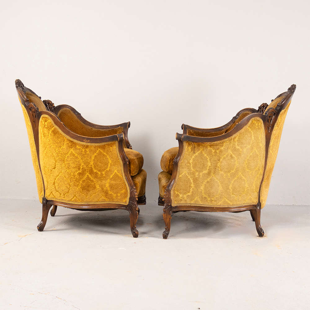 French Wide Armchairs