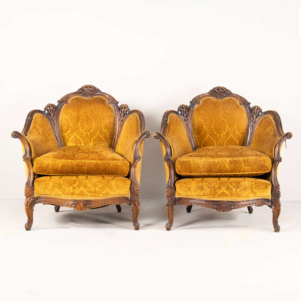 French Wide Armchairs