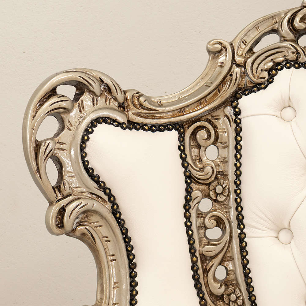 Carved Leather Armchairs