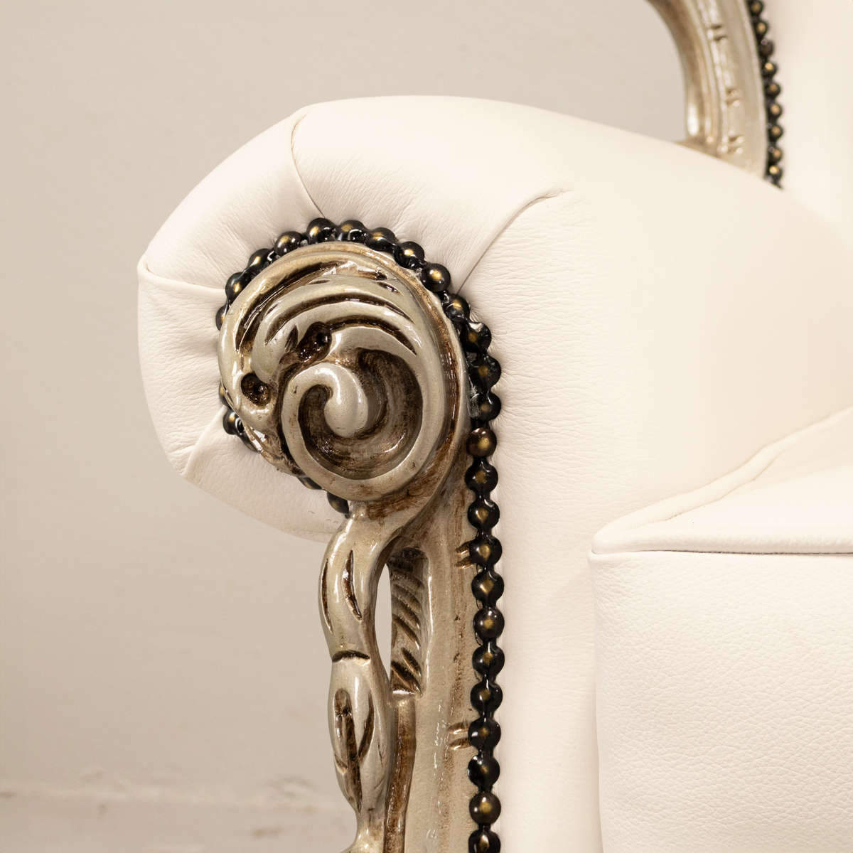 Carved Leather Armchairs