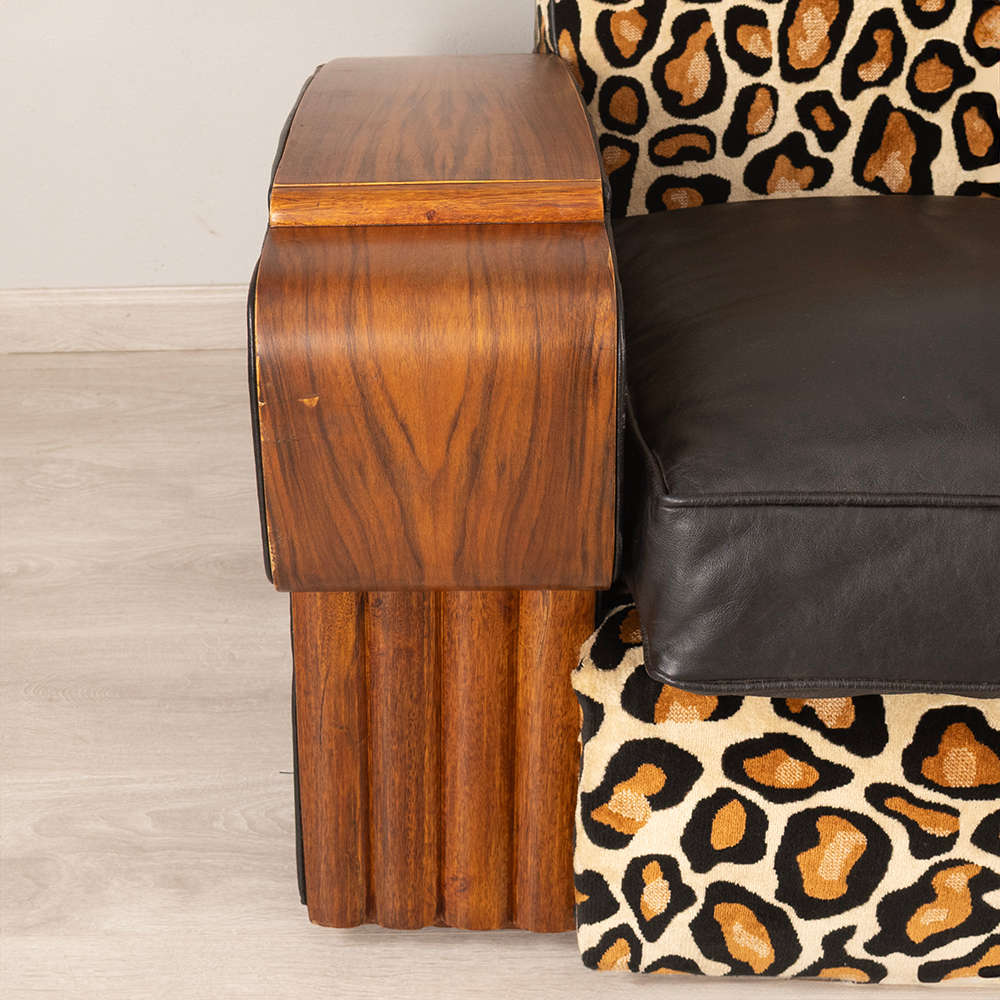 Art Deco Walnut Armchairs