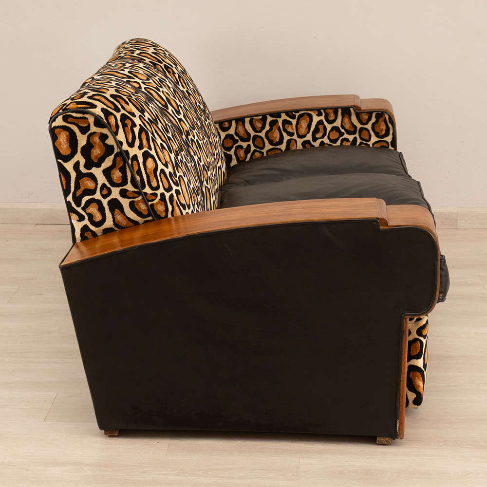 Art Deco Walnut Sofa