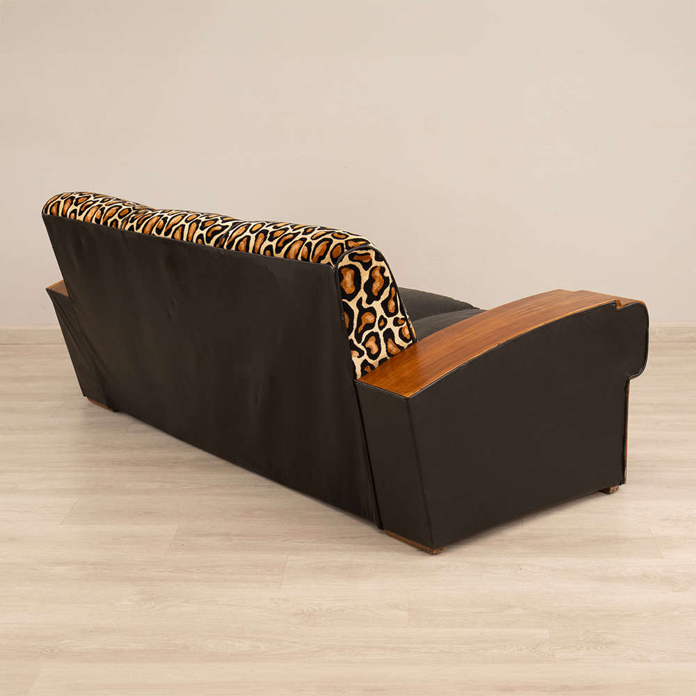 Art Deco Walnut Sofa