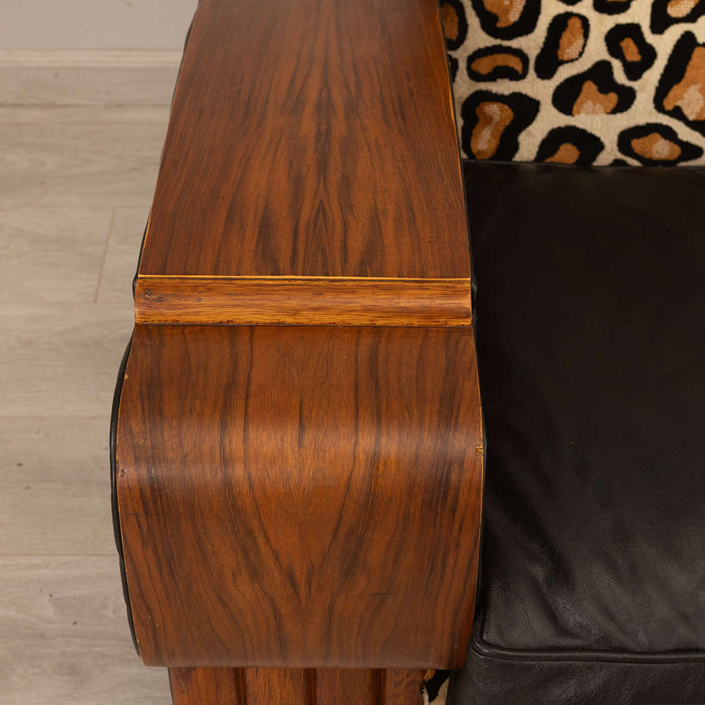 Art Deco Walnut Sofa