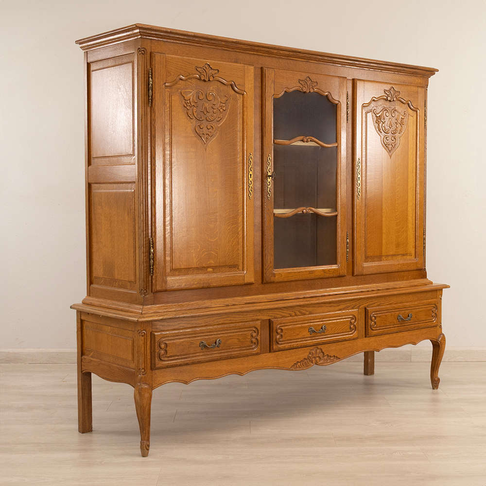 Belgian Oak Display Cabinet