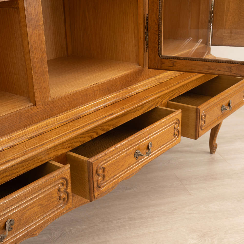 Belgian Oak Display Cabinet