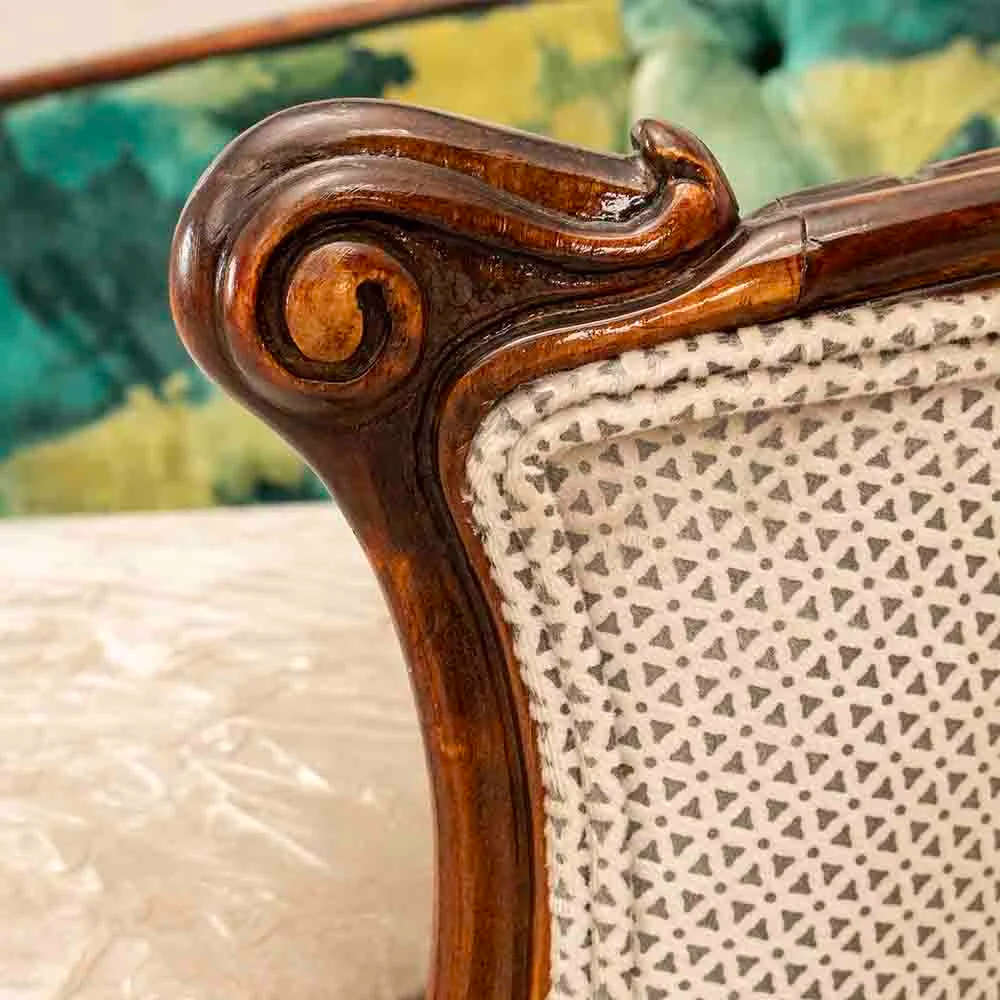 Italian Carved Arm Chairs