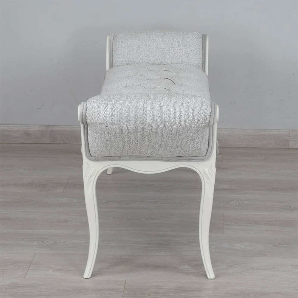 Elegant Grey Bench Stool