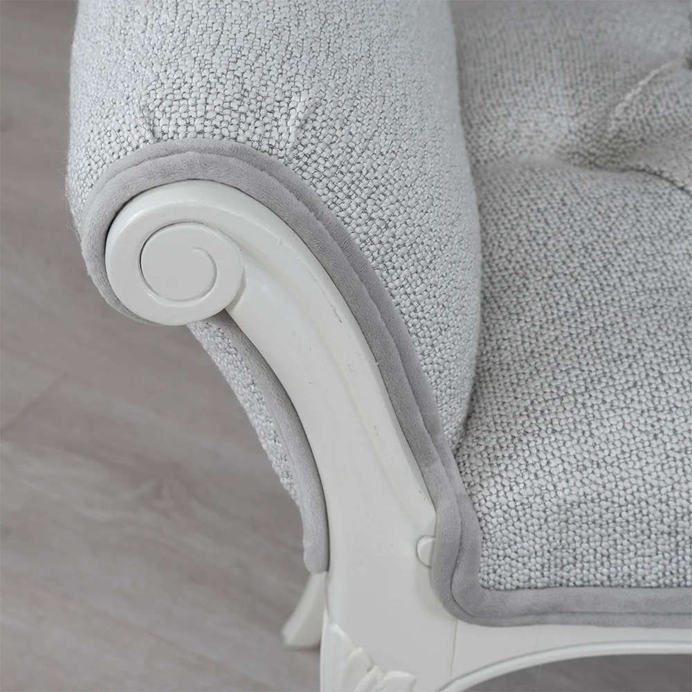 Elegant Grey Bench Stool