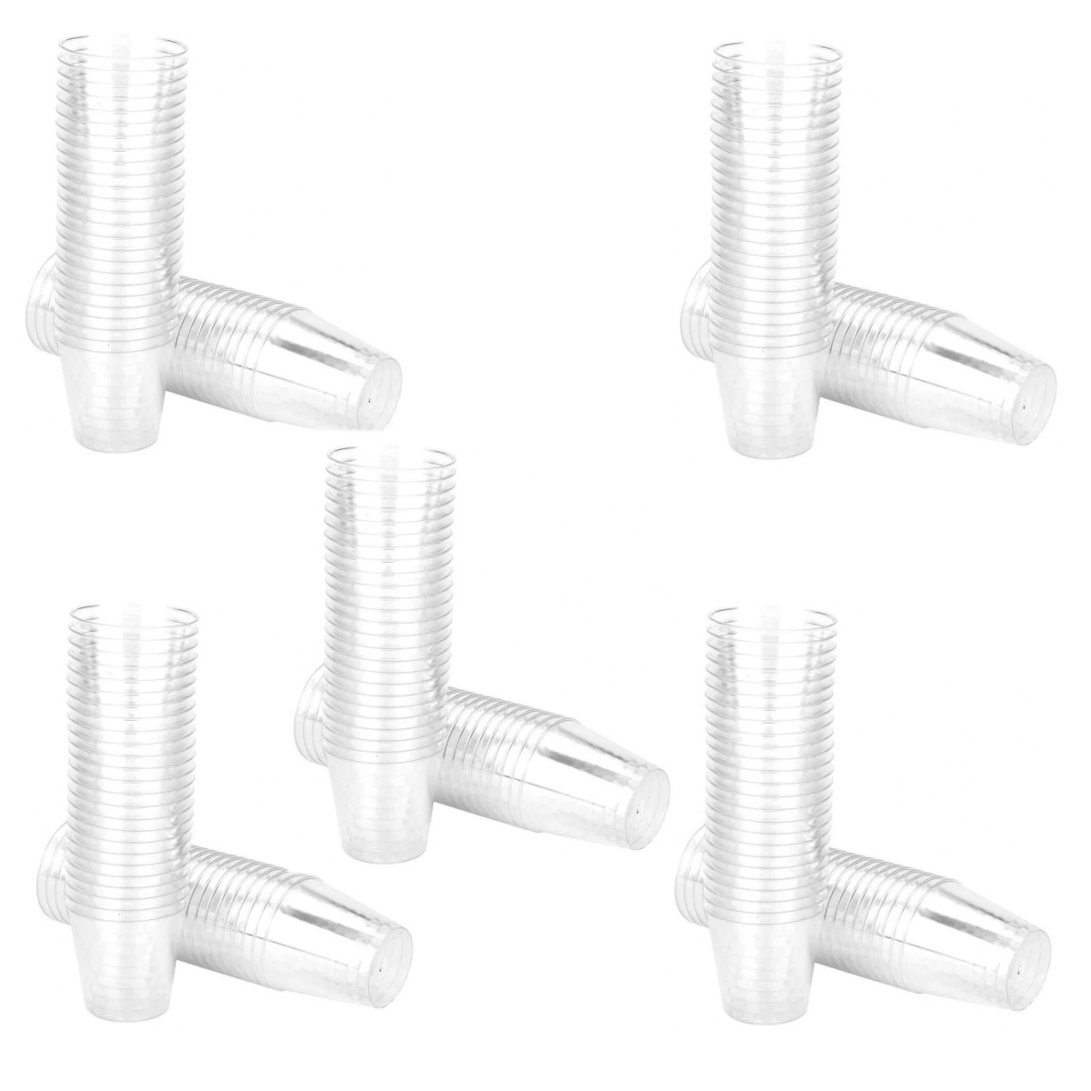 Plastic Tot Glass Disposable Small Plastic Glass Clear 30ml (5 Packs of 30 Galsses)