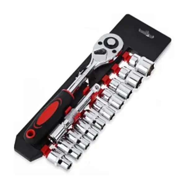 12 - Piece 1/2" Socket &amp; Ratchet Set with Extension Bar