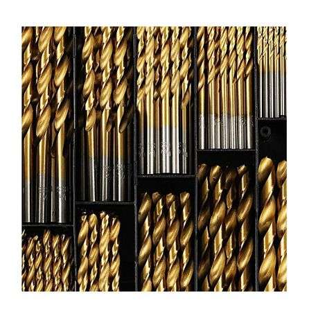 100 Pcs Titanium Drill Bit Set with Storage Case