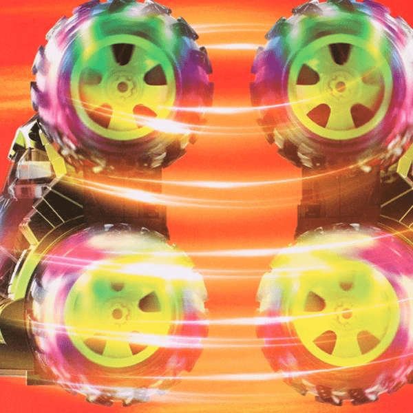 Dance Roll Remote Control car with LED Lights & Music