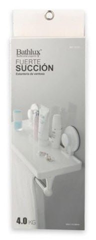 Bathlux Shelf With Handtowel Rack With Suction Cup-30135
