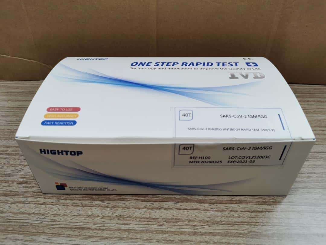 COVID-19 (SARS-CoV-2) IgM/IgG Antibody Rapid Test in 15min  [Tests per Kit = 40]