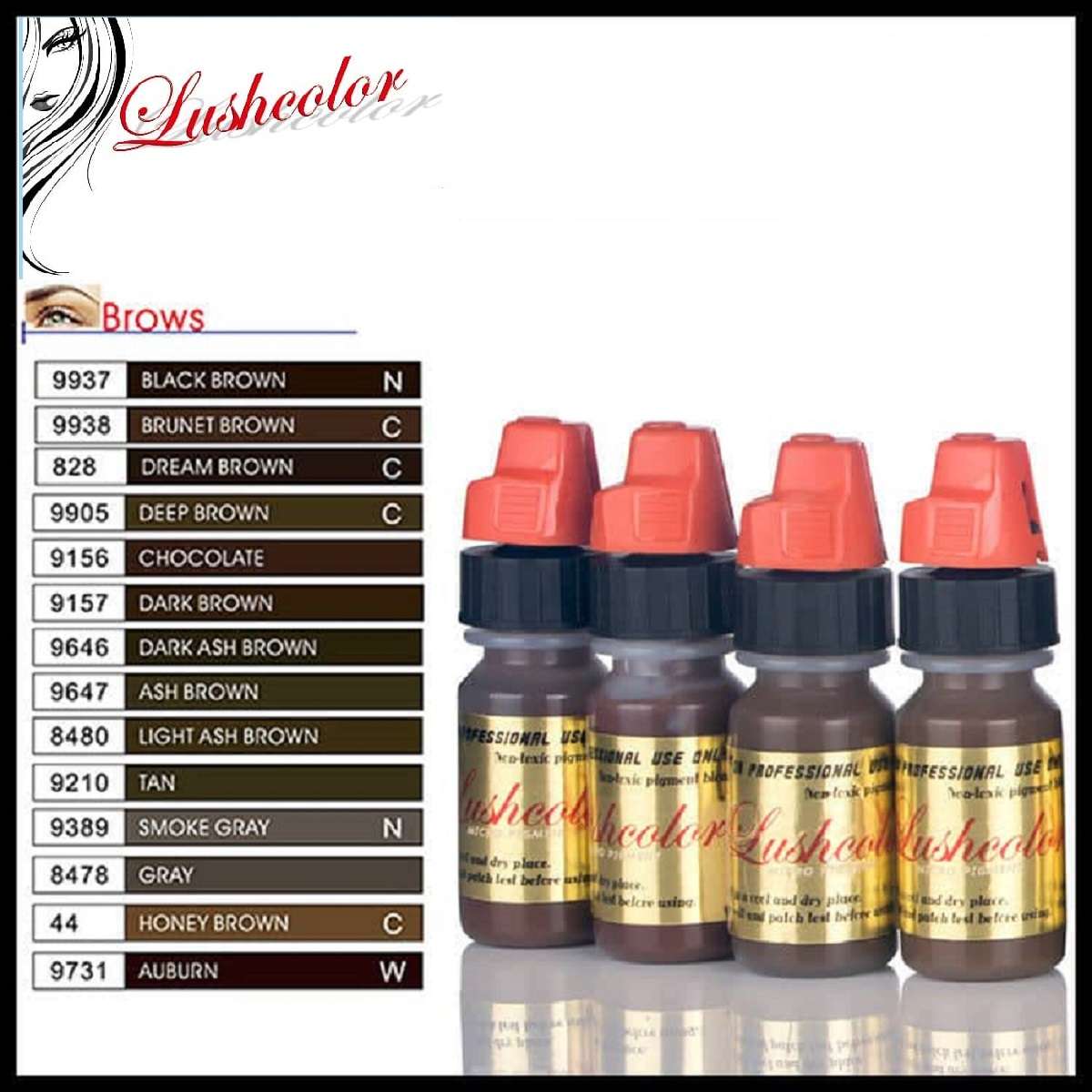 Lushcolor PMU Micropigments Collection - light-ash-brown