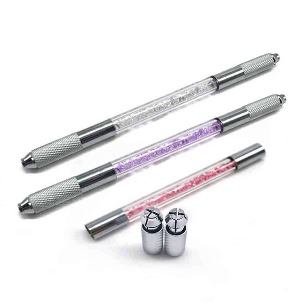Dual-Head Acrylic Diamond Microblading Pen - white
