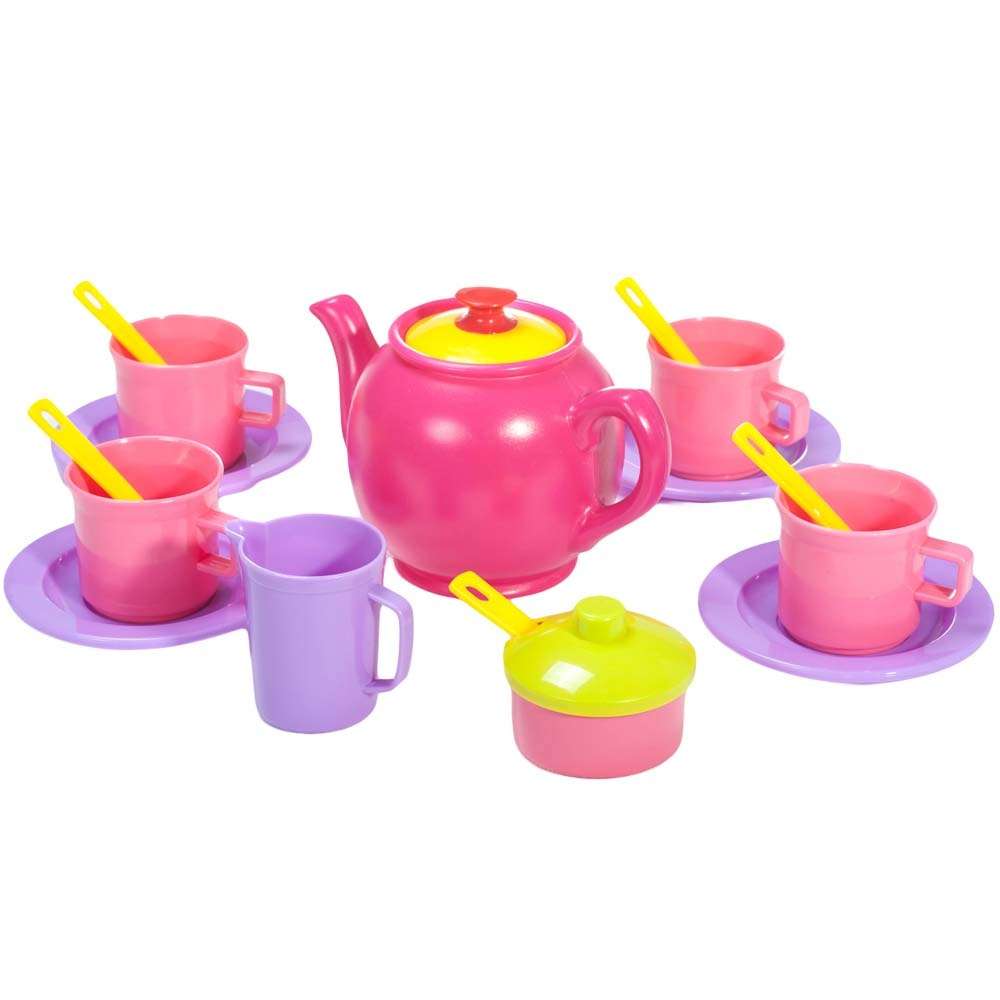 Greenbean - Pretend & Play Tea Set - Pastel - 18pcs