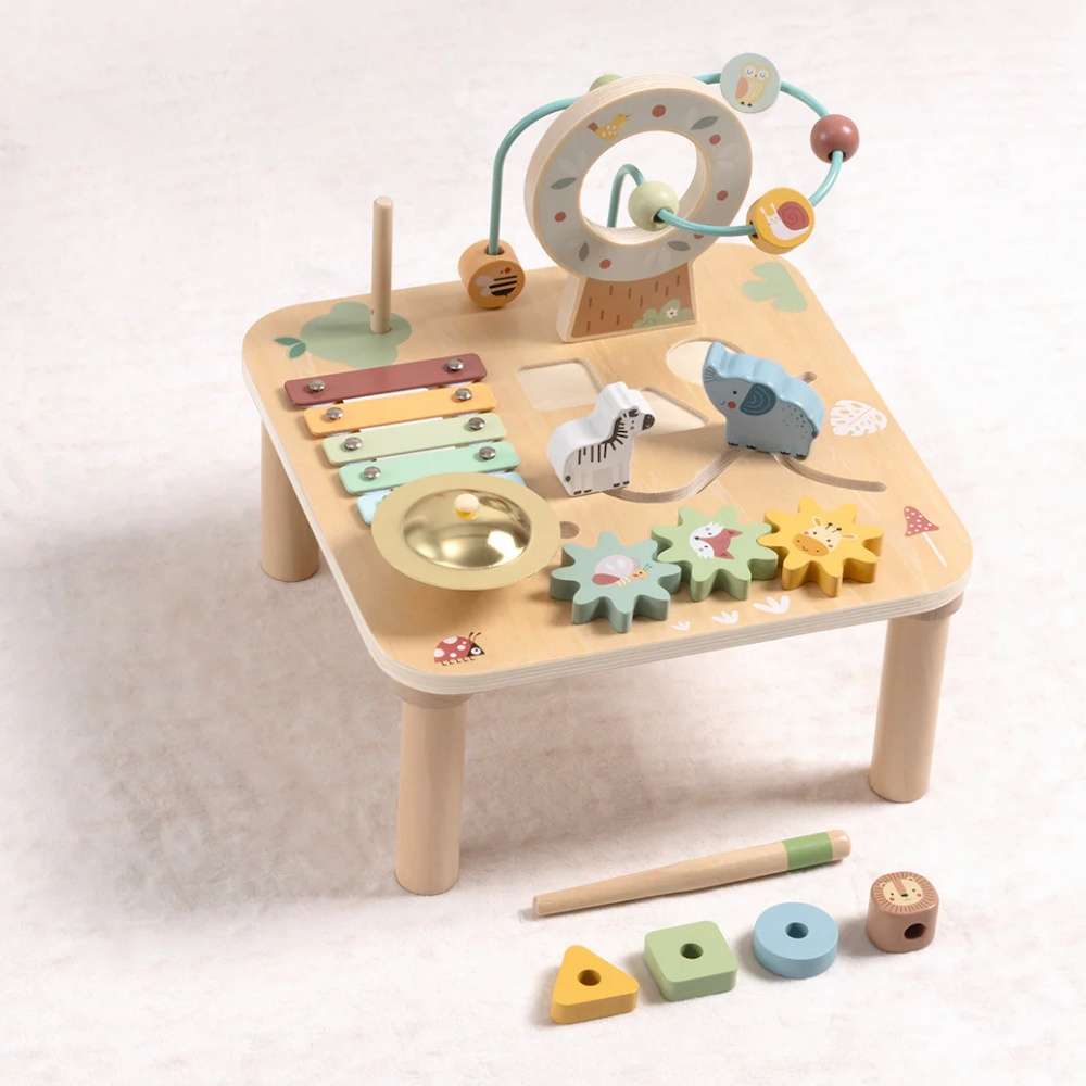 TookyToy - Wooden Forest Multi-Activity Table