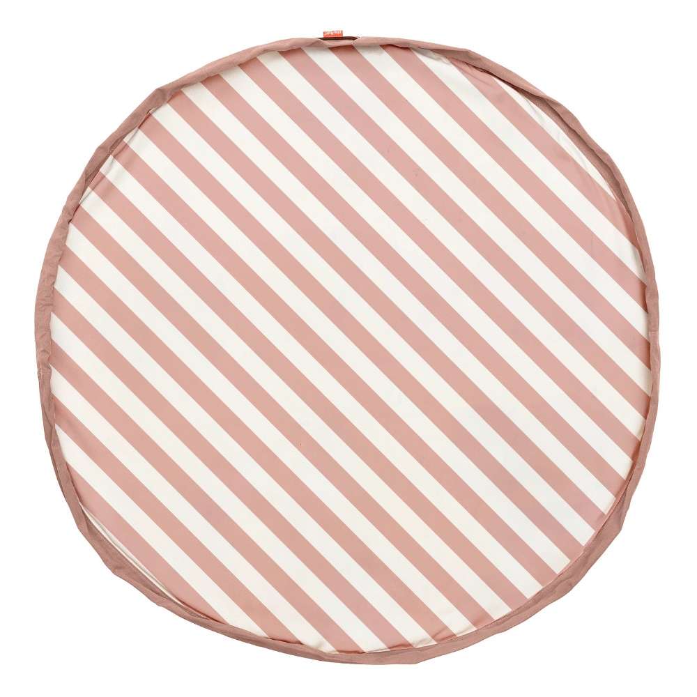 Play&Go - 3-in-1 Playmat & Toy Bag - Stripes Pink