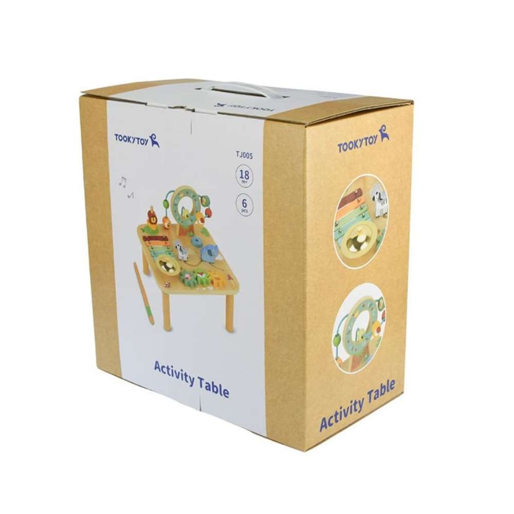 TookyToy - Wooden Forest Multi-Activity Table