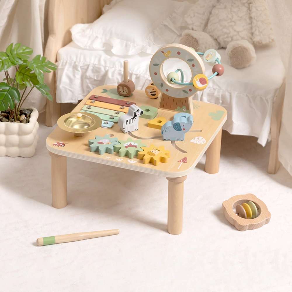 TookyToy - Wooden Forest Multi-Activity Table