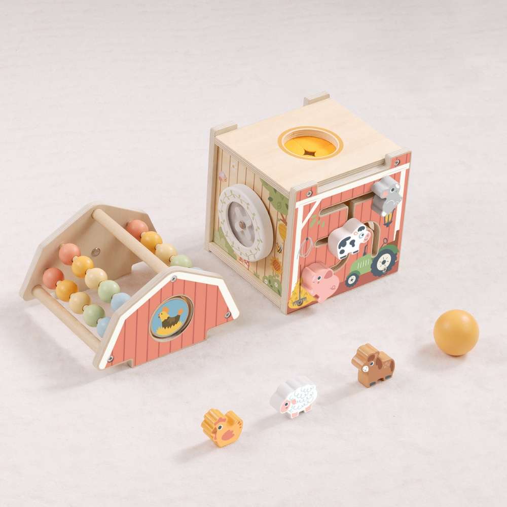 TookyToy - Farmyard Play Cube Activity Toy