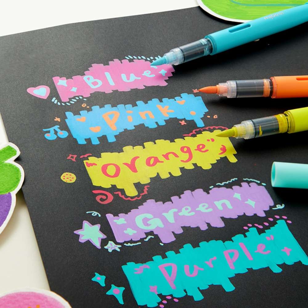 Mideer - Acrylic Markers with Carry Bag - Brush Tip - 24 Colours