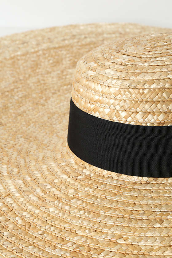 (FREE SHIPPING) Beige oversized Floppy large grass PANAMA summer beach hat for women