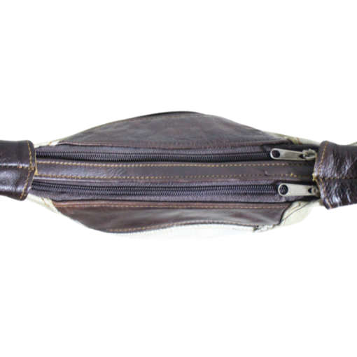 Buffalo & Cows Leather Sling Bag (White wash)