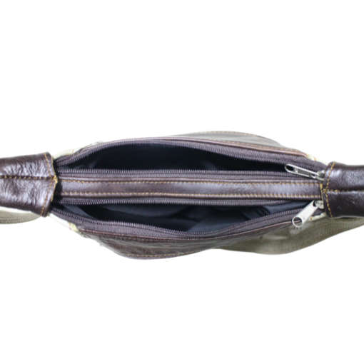 Buffalo & Cows Leather Sling Bag (White wash)