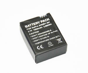 Actionmounts Battery for GoPro Hero 3+/3, 1050mAh