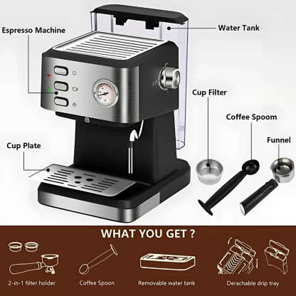NCM Fully Automatic Espresso & Mocha Coffee Machine with Milk Frother  Barista