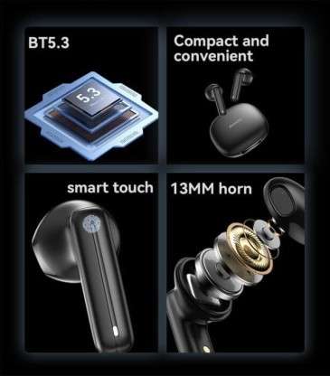 Yesido ANC Bluetooth Earphones  BT5.3 Semi-In-Ear Wireless Earbuds TWS25 with HD Microphone, 13mm D