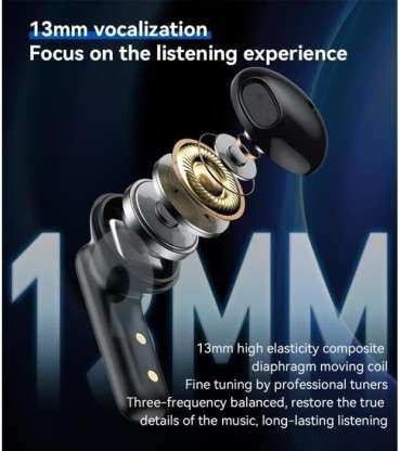 Yesido ANC Bluetooth Earphones  BT5.3 Semi-In-Ear Wireless Earbuds TWS25 with HD Microphone, 13mm D