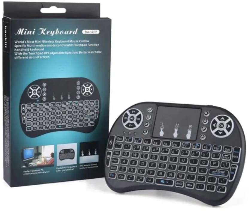 Portable Mini 2.4GHz Wireless Keyboard Touchpad Mouse With Backlight
