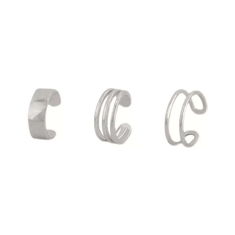 Unique Earless Three-Piece Set Ear Clips