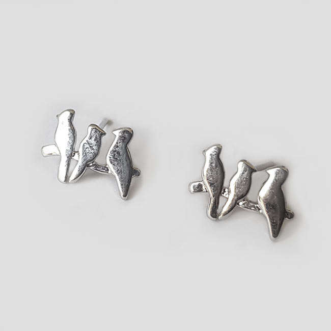 Cute 3 Birds Stud Earrings