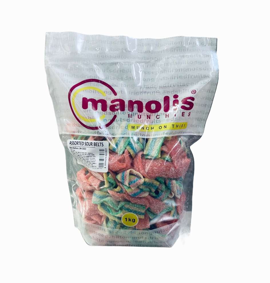 Assorted Sour Belts (Rejects) 1kg