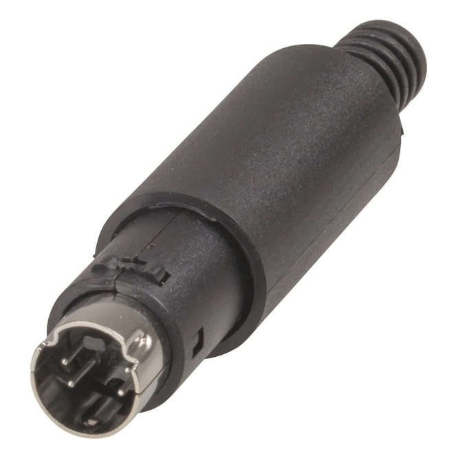 4P MINI-DIN PLUG 04MSOLM