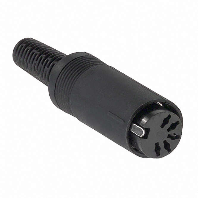 5P MINI DIN SOCKET W/SLEEVE 180 05FSOLI