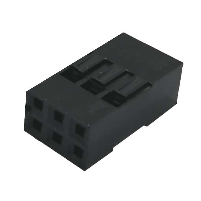 HOUSED SOCKETS DIL 2.54mm 6W BLK 06FH2