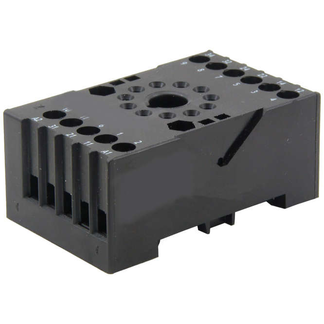 ROUND 11 PIN RELAY SOCKET DIN RAIL (TPDT) 10FF-3Z-C3