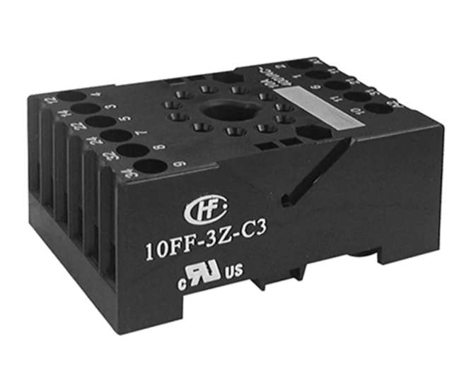 ROUND 11 PIN RELAY SOCKET DIN RAIL (TPDT) 10FF-3Z-C3