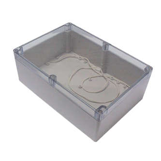 IP65 ABS ENCLOSURE CLEAR LID 264x185x95mm 11-6T